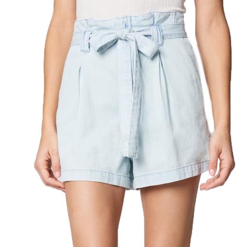Blank NYC Inside Friend Belted Paperbag Light Wash Shorts Size 29 - NWT